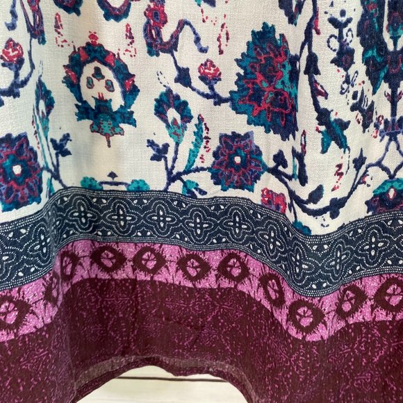 Lucky Brand Floral Graphic Print Long Sleeve Pullover Tunic NWOT Women's Medium - Picture 9 of 13